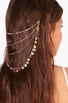 Boohoo Hayleigh Coin Layered Hair Chain