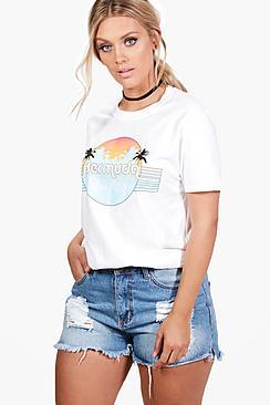 Boohoo Plus Arlene Slogan Tee