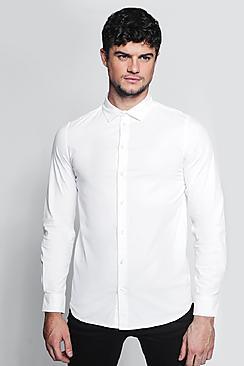 Boohoo Muscle Fit Long Sleeve Shirt