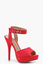 Boohoo Extreme Platform Ankle Strap Heels
