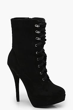 Boohoo Eliza Platform Lace Up Boot