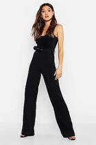 Boohoo High Waisted Belted Trousers