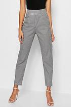 Boohoo Woven Dogtooth Slim Fit Trousers
