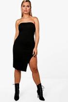 Boohoo Plus Gemma Split Front Midi Dress