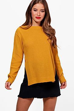 Boohoo Petite Split Tunic Jumper