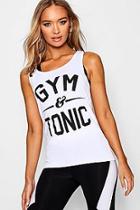 Boohoo Fit Gym & Tonic Running Vest