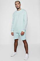 Boohoo Sweater & Short Man Tracksuit With Piping