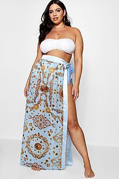 Boohoo Plus Karina Chain Print Sarong