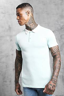 Boohoo Muscle Fit Contrast Collar Polo