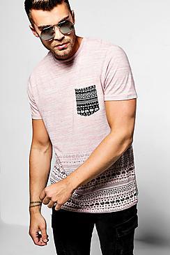 Boohoo Printed T-shirt In Space Dye