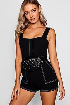 Boohoo Multiway Pin Stud Crossbody/belt Bag