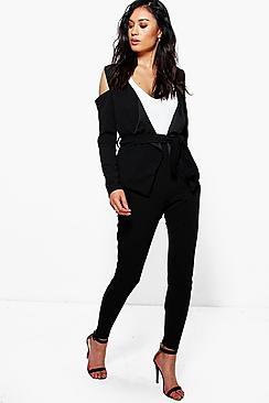 Boohoo Anna Crepe Skinny Trouser