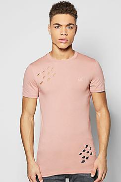 Boohoo Distressed Extreme Muscle Fit Man T-shirt
