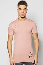 Boohoo Distressed Extreme Muscle Fit Man T-shirt