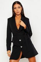 Boohoo Self Belt Blazer Dress