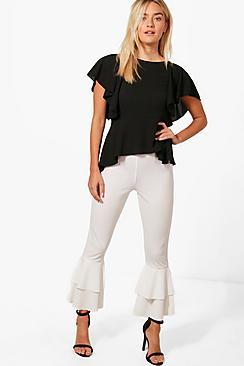 Boohoo Frill Hem Trouser