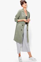 Boohoo Sophie Double Breasted Woven Duster Khaki