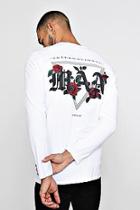 Boohoo Man Back Print Long Sleeve T-shirt