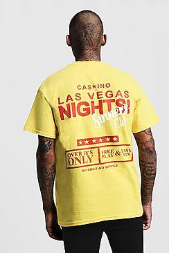 Boohoo Overszied Casino Printed Jersey T-shirt