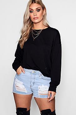 Boohoo Plus Louisa Crew Neck Sweat