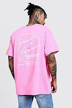 Boohoo Back Print Saints N Sinners Oversized Tee