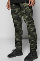 Boohoo Camo Cuffed Skinny Joggers Camo