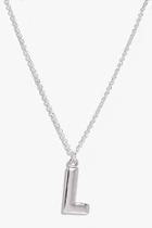 Boohoo Silver L Initial Charm Necklace