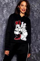 Boohoo Disney Minnie & Daisy Print Hoody
