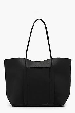 Boohoo Piping Pocket Tote Bag