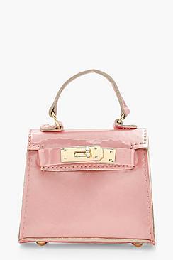 Boohoo Micro Mini Patent Grab Bag