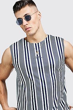 Boohoo Man Signature Stripe Tank