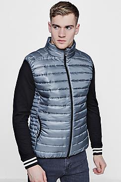 Boohoo Funnel Neck Sleeveless Puffer