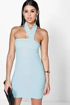 Boohoo Vanessa Neck Strap Detail Bodycon Dress