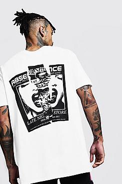 Boohoo Oversized Back Print Graphic Tee