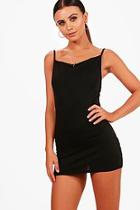 Boohoo Petite Freya Cowl Neck Micro Mini Dress