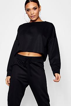 Boohoo Soph Raw Hem Oversized Boxy Sweat