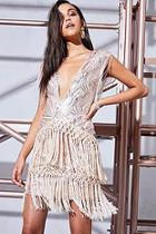 Boohoo Premium Harriet Sequin & Tassle Skirt