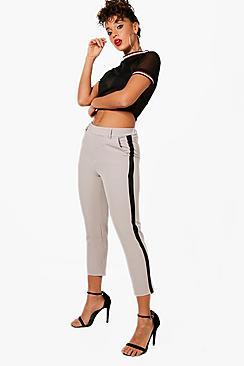 Boohoo Emily Side Stripe Tapered Trouser
