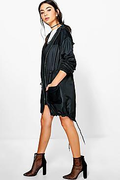Boohoo Heidi Sports Mesh Hooded Parka