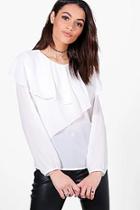 Boohoo Anna Layered Frill Top