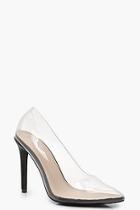 Boohoo Clear Pointed Toe Court Shoes