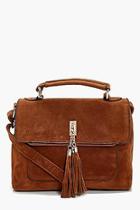 Boohoo Hollie Suedette & Tassel Cross Body
