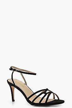 Boohoo Edie Cage Front Low Heels