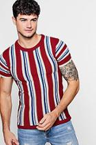 Boohoo Colour Block Stripe Knitted T-shirt