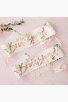 Boohoo Floral Bridesmaid Sash 2 Pack