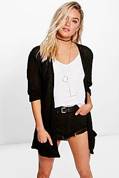 Boohoo Amber Loose Knit Slouchy Pocket Cardigan