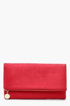 Boohoo Suedette Foldover Clutch