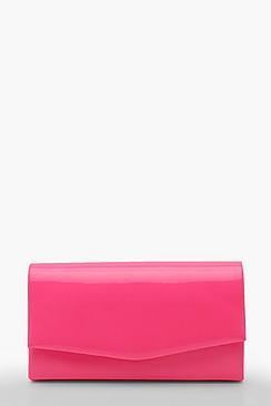 Boohoo Structured Neon Clutch & Chain