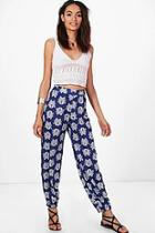 Boohoo Azura Bohemian Print Casual Joggers