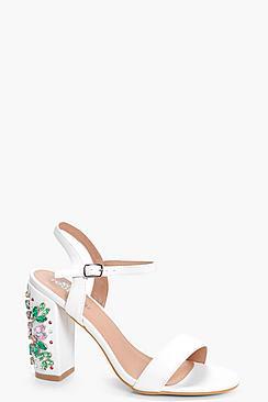 Boohoo Keira Embellished Block Heel 2 Part